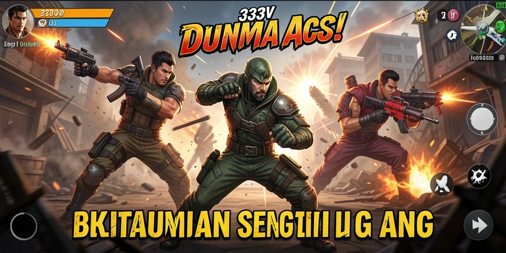 Tampilan gameplay seru di 333V dengan aksi bertarung yang mendebarkan.
