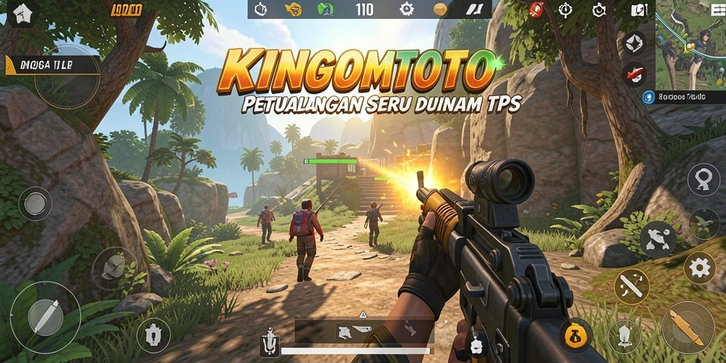 Tampilan gameplay KINGDOMTOTO yang mendebarkan dalam aksi TPS.
