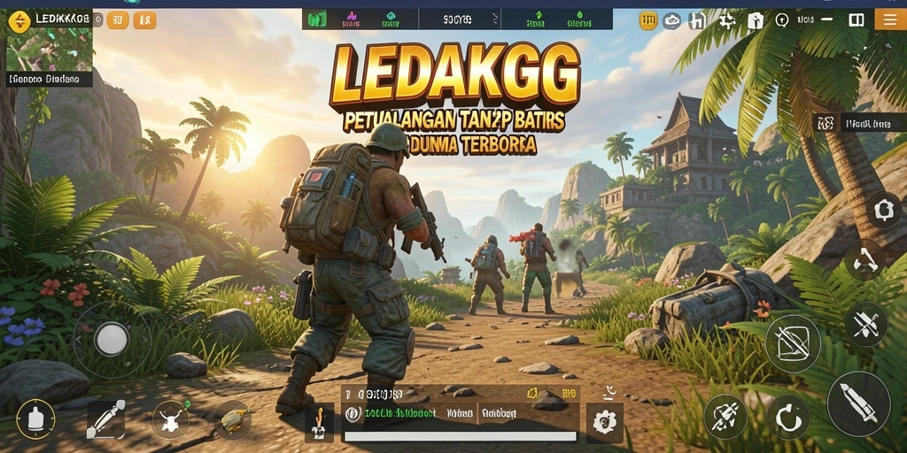 Screenshot dari gameplay Open World LEDAKGG yang menampilkan petualangan epik.