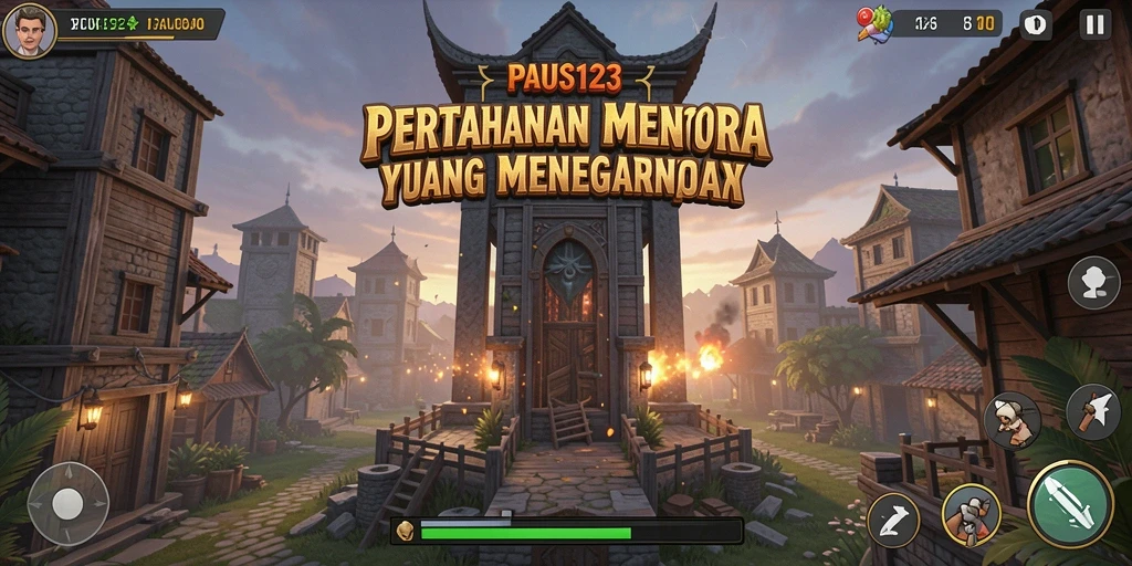 Tampilan menakjubkan dari gameplay PAUS123 dalam Tower Defense.