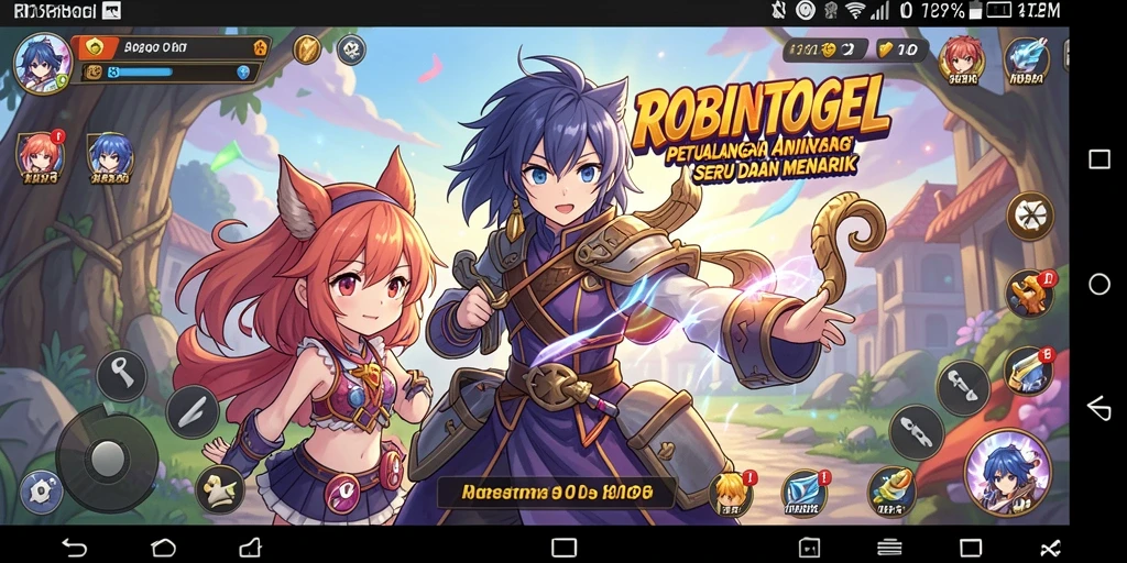 Gameplay <strong>ROBINTOGEL</strong> yang penuh aksi dan karakter anime.
