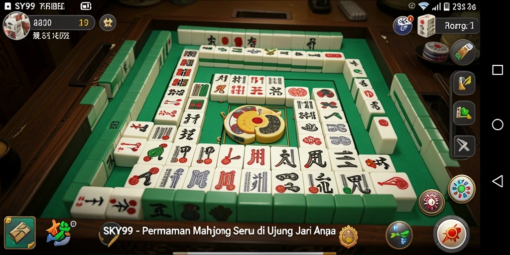Tangkapan layar <strong>SKY99</strong> menampilkan gameplay Mahjong yang menarik dan menyenangkan.