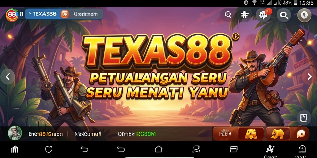 Tampilan luar biasa dari gameplay petualangan TEXAS88 yang seru.